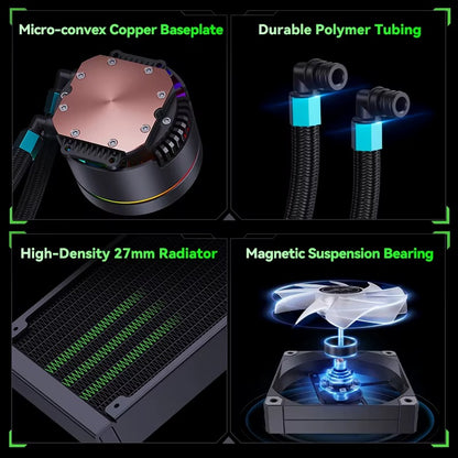 קירור נוזלי למעבד 240mm ARGB עם צג דיגיטלי