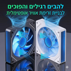 מאוורר מארז ARGB עם להבים רגילים והפוכים לבניית זרימת אוויר אופטימלית SNOWMAN AGONIX