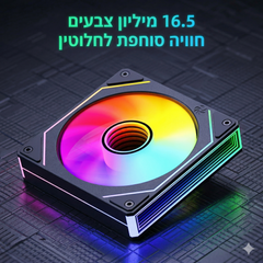 מאוורר מארז ARGB 16.5 מיליון צבעים SNOWMAN AGONIX
